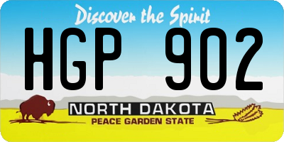 ND license plate HGP902
