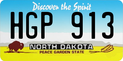 ND license plate HGP913