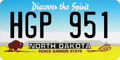 ND license plate HGP951
