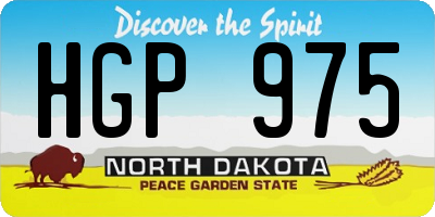 ND license plate HGP975