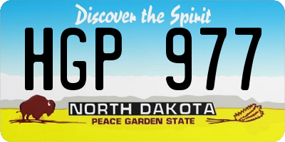 ND license plate HGP977