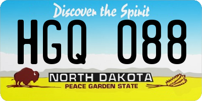 ND license plate HGQ088