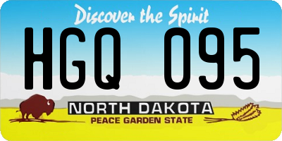 ND license plate HGQ095