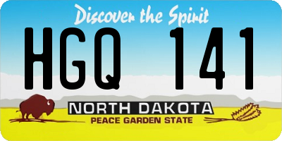 ND license plate HGQ141