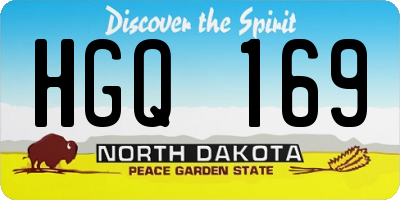 ND license plate HGQ169