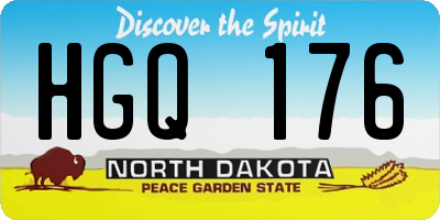 ND license plate HGQ176