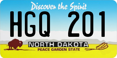 ND license plate HGQ201