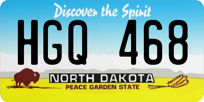 ND license plate HGQ468