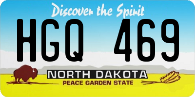 ND license plate HGQ469