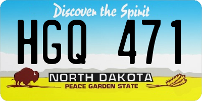 ND license plate HGQ471