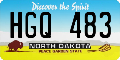 ND license plate HGQ483
