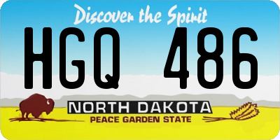 ND license plate HGQ486