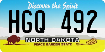 ND license plate HGQ492
