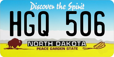 ND license plate HGQ506