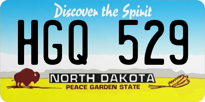 ND license plate HGQ529