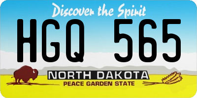 ND license plate HGQ565