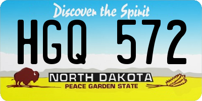 ND license plate HGQ572