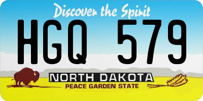 ND license plate HGQ579