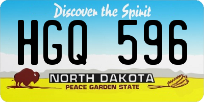 ND license plate HGQ596