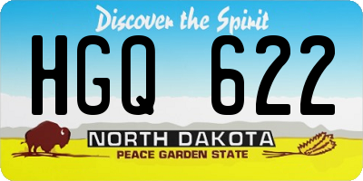 ND license plate HGQ622