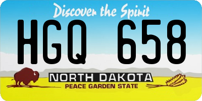 ND license plate HGQ658