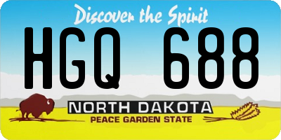 ND license plate HGQ688