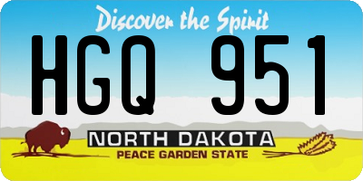 ND license plate HGQ951