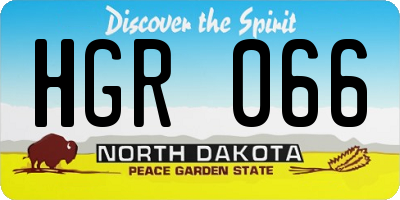 ND license plate HGR066