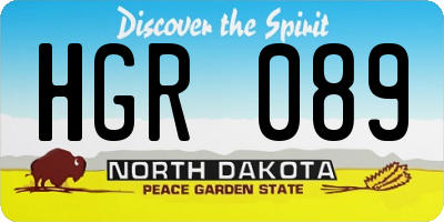 ND license plate HGR089