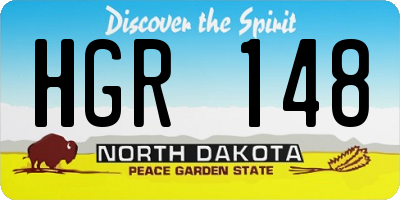 ND license plate HGR148