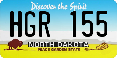 ND license plate HGR155