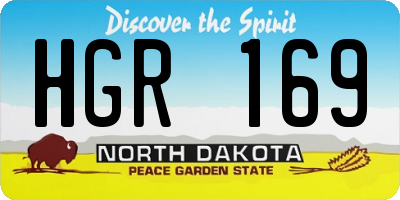 ND license plate HGR169