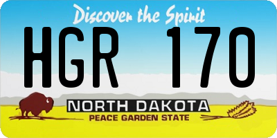 ND license plate HGR170
