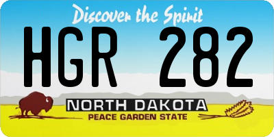 ND license plate HGR282