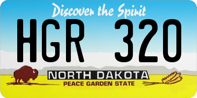 ND license plate HGR320