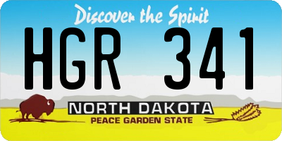 ND license plate HGR341