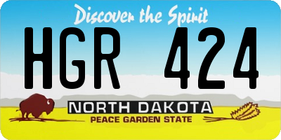 ND license plate HGR424