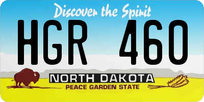 ND license plate HGR460
