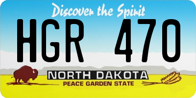 ND license plate HGR470