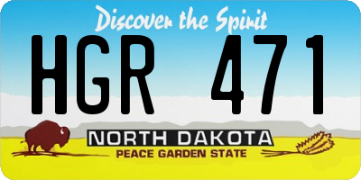 ND license plate HGR471