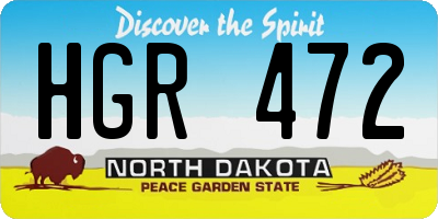 ND license plate HGR472