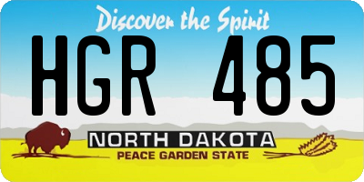 ND license plate HGR485