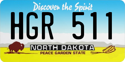 ND license plate HGR511