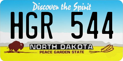 ND license plate HGR544