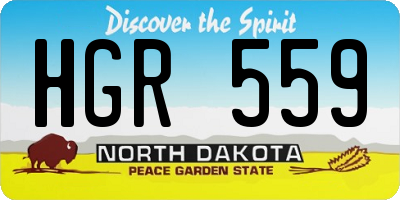ND license plate HGR559