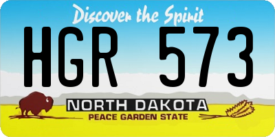 ND license plate HGR573