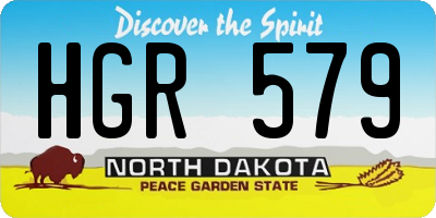 ND license plate HGR579