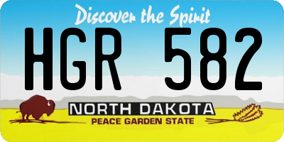 ND license plate HGR582