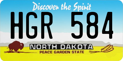 ND license plate HGR584