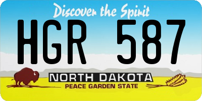 ND license plate HGR587